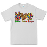 Dove Grey peace love autism Premium Tee - Zillion Design Studio
