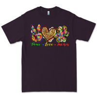 Plum peace love autism Premium Tee - Zillion Design Studio