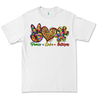 White peace love autism Premium Tee - Zillion Design Studio