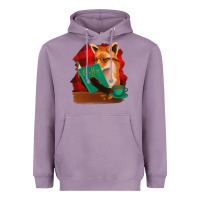 Lavender Fox with Coffee Heavyweight Hoodie - Bettercallsaul