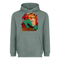 Sage Fox with Coffee Heavyweight Hoodie - Bettercallsaul