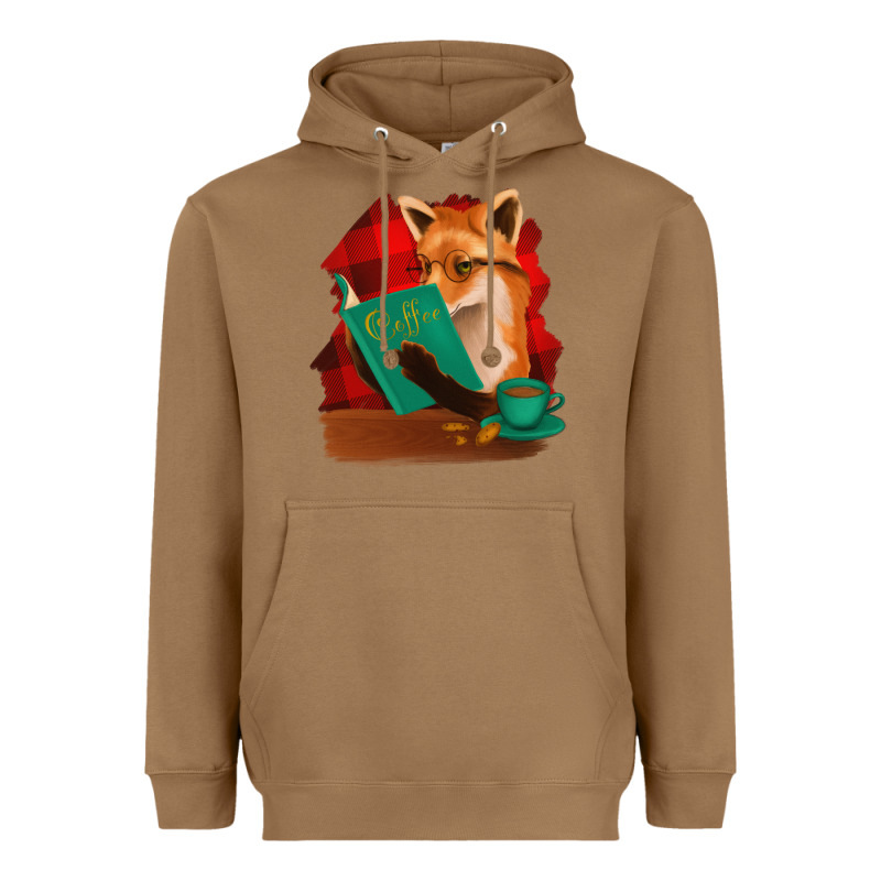 Fox With Coffee Heavyweight Hoodie by Bettercallsaul | Teevron