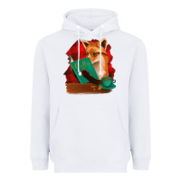 White Fox with Coffee Heavyweight Hoodie - Bettercallsaul