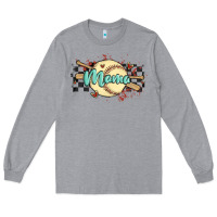 Heather Grey softball mama Long Sleeve Tee - MaliasSmallBusiness