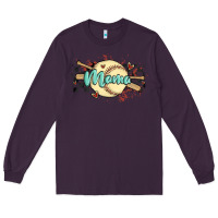 Plum softball mama Long Sleeve Tee - MaliasSmallBusiness