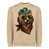 Mushroom bear cowboy Heavyweight Sweatshirt - NancyCooperArtShop