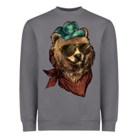 Storm bear cowboy Heavyweight Sweatshirt - NancyCooperArtShop
