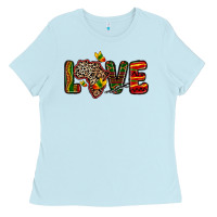 Baby Blue love africa map Ladies Tee - Zillion Design Studio