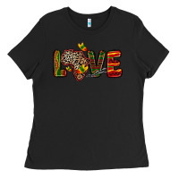 Black love africa map Ladies Tee - Zillion Design Studio