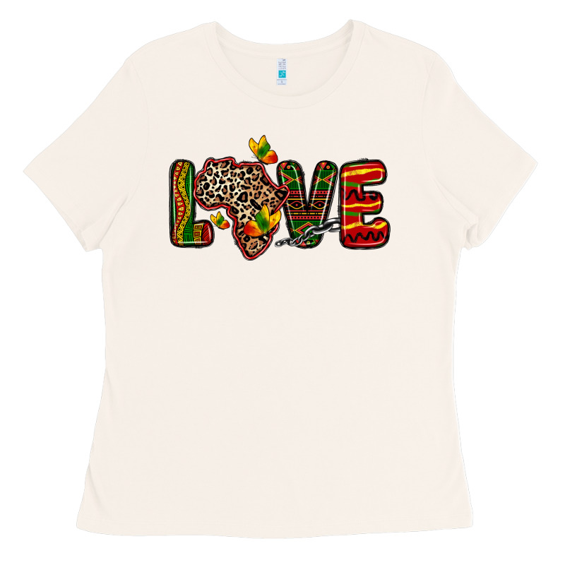 Love Africa Map Ladies Tee by Zillion Design Studio | Teevron