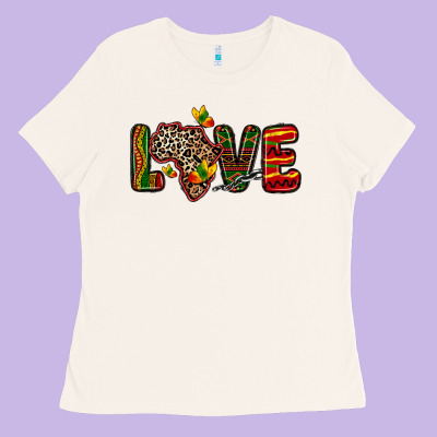 Love Africa Map Ladies Tee Designed By Zillion Design Studio