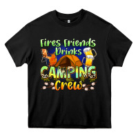 Black fires friends drinks camping crew Heavy Core Tee - Zillion Design Studio