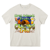 Fires Friends Drinks Camping Crew Heavy Core Tee | Teevron