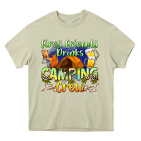 Mossy fires friends drinks camping crew Heavy Core Tee - Zillion Design Studio