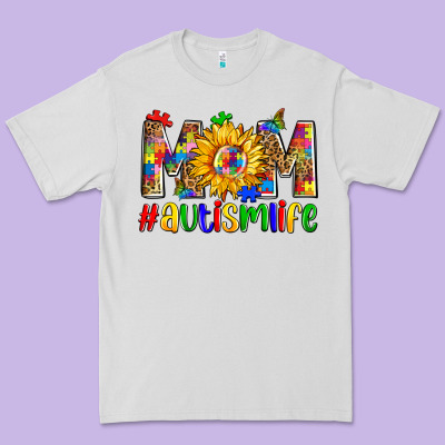 Mom #autism Life Premium Tee Designed By Zillion Design Studio