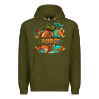 Army Green pumpkin nurse Premium Hoodie - NancyCooperArtShop