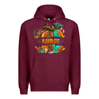 Burgundy pumpkin nurse Premium Hoodie - NancyCooperArtShop