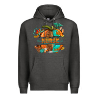 Charcoal Heather pumpkin nurse Premium Hoodie - NancyCooperArtShop