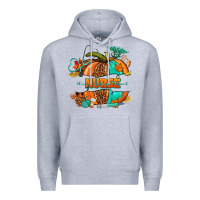 Heather Grey pumpkin nurse Premium Hoodie - NancyCooperArtShop