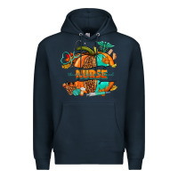 Navy pumpkin nurse Premium Hoodie - NancyCooperArtShop