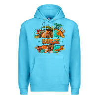 Ocean Blue pumpkin nurse Premium Hoodie - NancyCooperArtShop
