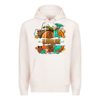 Pale Pink pumpkin nurse Premium Hoodie - NancyCooperArtShop