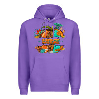 Purple pumpkin nurse Premium Hoodie - NancyCooperArtShop