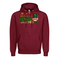Burgundy What's crackin Christmas Zipper Hoodie - NancyCooperArtShop
