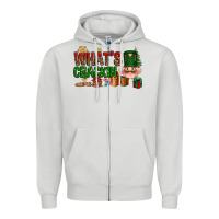 Dove Grey What's crackin Christmas Zipper Hoodie - NancyCooperArtShop