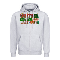 Heather Grey What's crackin Christmas Zipper Hoodie - NancyCooperArtShop