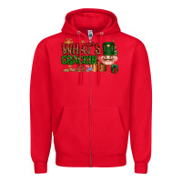 Red What's crackin Christmas Zipper Hoodie - NancyCooperArtShop