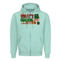 Seafoam What's crackin Christmas Zipper Hoodie - NancyCooperArtShop