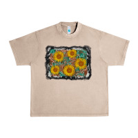 French Oak leather sunflower background Urban Heavy Tee - AdoDesignShop