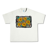 Pistachio leather sunflower background Urban Heavy Tee - AdoDesignShop