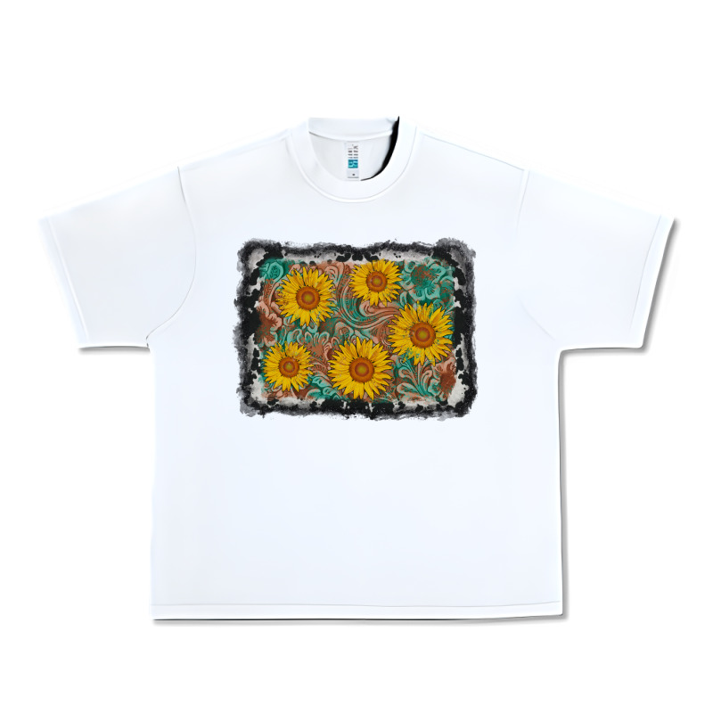 Leather Sunflower Background Urban Heavy Tee by AdoDesignShop | Teevron