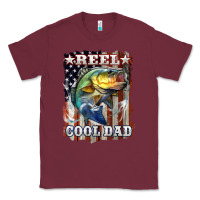 Burgundy Reel Cool Dad Bass Classic Tee - LillyAllenDesigns