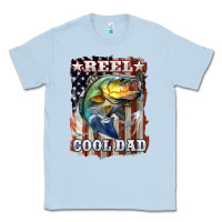 Dusty Blue Reel Cool Dad Bass Classic Tee - LillyAllenDesigns