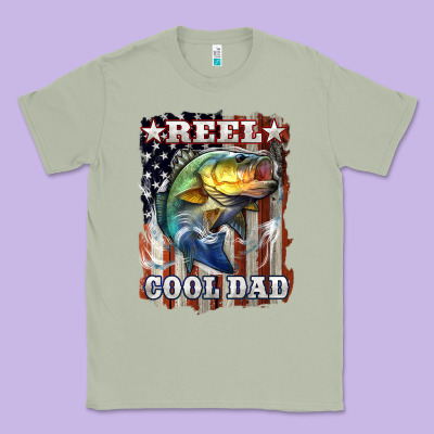 Reel Cool Dad Bass Classic Tee Designed By Lillyallendesigns