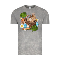 Cloud Rock easter bunny in basket wıth carrot and eggs Vintage Tee - AdoDesignShop