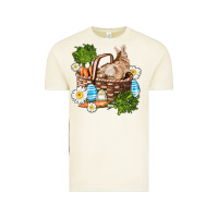 Vintage Arctic easter bunny in basket wıth carrot and eggs Vintage Tee - AdoDesignShop