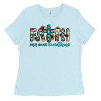 Baby Blue faith can move mountains Ladies Tee - JahusDesignShop