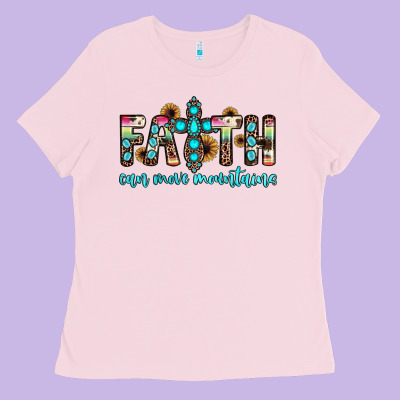 Faith Can Move Mountains Ladies Tee Designed By Jahusdesignshop