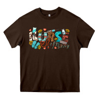 Chocolate Brown nurse mom Heavy Core Tee - texasbilliewilder