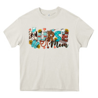 Cream nurse mom Heavy Core Tee - texasbilliewilder