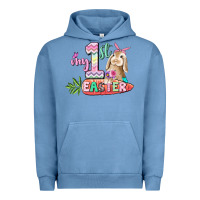 Pigment Pebble Blue My first Easter Day Urban Hoodie - CowGirlArtShop