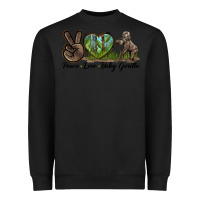 Black Peace Love Baby Gorilla Heavyweight Sweatshirt - LillyAllenDesigns
