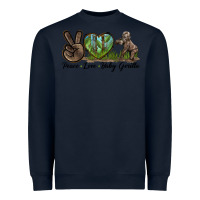 Navy Peace Love Baby Gorilla Heavyweight Sweatshirt - LillyAllenDesigns