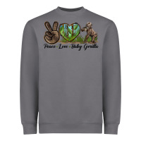 Storm Peace Love Baby Gorilla Heavyweight Sweatshirt - LillyAllenDesigns