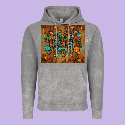 Grateful Thankful Blessed Turkey Vintage Hoodie Designed By Jahusdesignshop
