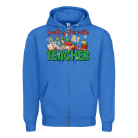 True Royal santa's favorite teacher Zipper Hoodie - MaliasSmallBusiness